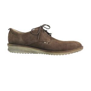 ECCO ST. 1 Hybrid Plain Toe brown suede Oxford NEW 10.5 Derby men's 44